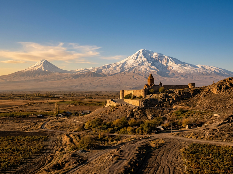 Khor Virap Monastery with Mount Ararat, Armenia